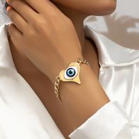 Gothic Hip-hop Exaggerated Heart Shape Eye Alloy Enamel Plating Gold Plated Unisex Jewelry Set main image 10