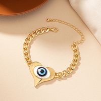 Gothic Hip-hop Exaggerated Heart Shape Eye Alloy Enamel Plating Gold Plated Unisex Jewelry Set main image 6