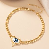 Gothic Hip-hop Exaggerated Heart Shape Eye Alloy Enamel Plating Gold Plated Unisex Jewelry Set main image 7