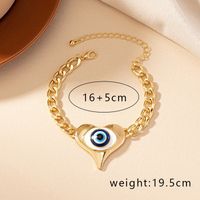 Gothic Hip-hop Exaggerated Heart Shape Eye Alloy Enamel Plating Gold Plated Unisex Jewelry Set sku image 1