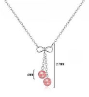 Simple Style Bow Knot Copper Chain Pendant Necklace main image 2