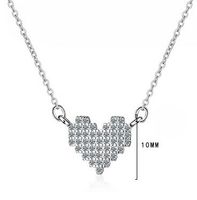 Einfacher Stil Herzform Kupfer Inlay Zirkon Halskette Mit Anhänger main image 2