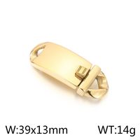 1 Piece Stainless Steel 18K Gold Plated Solid Color sku image 5