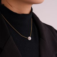Simple Style Geometric Stainless Steel Natural Stone Unisex Pendant Necklace main image 3