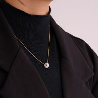 Simple Style Geometric Stainless Steel Natural Stone Unisex Pendant Necklace main image 5