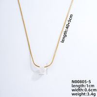 Simple Style Geometric Stainless Steel Natural Stone Unisex Pendant Necklace sku image 5