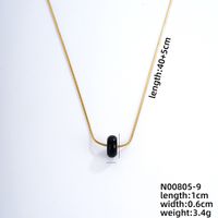 Simple Style Geometric Stainless Steel Natural Stone Unisex Pendant Necklace sku image 9