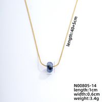 Simple Style Geometric Stainless Steel Natural Stone Unisex Pendant Necklace sku image 14