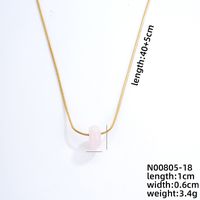 Simple Style Geometric Stainless Steel Natural Stone Unisex Pendant Necklace sku image 17