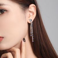 1 Pair Luxurious Xuping Irregular Water Droplets Flower Plating Inlay Copper Alloy Artificial Gemstones White Gold Plated Drop Earrings main image 7