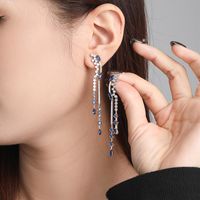 1 Pair Luxurious Xuping Irregular Water Droplets Flower Plating Inlay Copper Alloy Artificial Gemstones White Gold Plated Drop Earrings main image 6