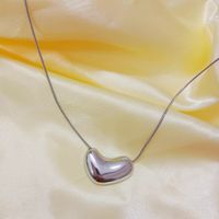 Élégant Forme De Cœur Acier Au Titane Collier sku image 1