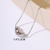 Elegant Heart Shape Titanium Steel Necklace main image 6