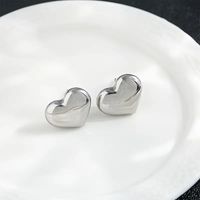 1 Pair Cute Modern Style Classic Style Heart Shape Plating Stainless Steel None Gold Plated Ear Studs main image 5