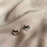 1 Pair Cute Modern Style Classic Style Heart Shape Plating Stainless Steel None Gold Plated Ear Studs main image 3