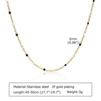 Simple Style Solid Color Titanium Steel Plating Inlay Zircon 18k Gold Plated Necklace main image 2