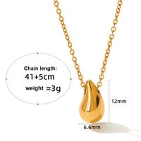 Lady Solid Color Titanium Steel Polishing Plating Necklace main image 7