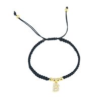 Einfacher Stil Brief Nachgemachter Diamant Legierung Stricken Unisex Armbänder sku image 2