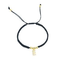 Einfacher Stil Brief Nachgemachter Diamant Legierung Stricken Unisex Armbänder sku image 5