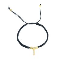 Einfacher Stil Brief Nachgemachter Diamant Legierung Stricken Unisex Armbänder sku image 9