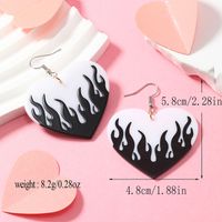 1 Pair Sweet Heart Shape Plating Arylic Silver Plated Drop Earrings main image 8