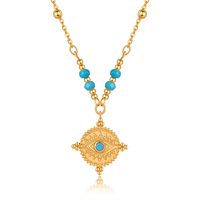 Classic Style Triangle Solar System Eye Copper Plating Gold Plated Pendant Necklace main image 6