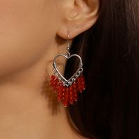 1 Pair Lady Heart Shape Zinc Alloy Drop Earrings main image 5