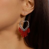 1 Pair Lady Heart Shape Zinc Alloy Drop Earrings main image 4