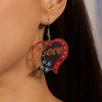 1 Pair Lady Heart Shape Zinc Alloy Drop Earrings main image 5