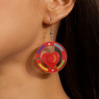 1 Pair Lady Heart Shape Zinc Alloy Drop Earrings main image 4