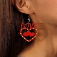 1 Pair Lady Heart Shape Zinc Alloy Drop Earrings main image 6