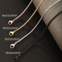 304 Stainless Steel 18K Gold Plated Raw Steel Black Gun XUPING Simple Style Plating Solid Color Necklace main image 2