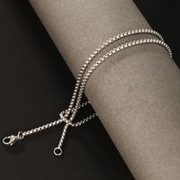 304 Stainless Steel 18K Gold Plated Raw Steel Black Gun XUPING Simple Style Plating Solid Color Necklace main image 8