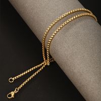 304 Stainless Steel 18K Gold Plated Raw Steel Black Gun XUPING Simple Style Plating Solid Color Necklace main image 6