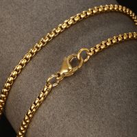 304 Stainless Steel 18K Gold Plated Raw Steel Black Gun XUPING Simple Style Plating Solid Color Necklace main image 7