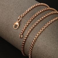 304 Stainless Steel 18K Gold Plated Raw Steel Black Gun XUPING Simple Style Plating Solid Color Necklace main image 5
