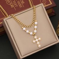 Wholesale Commute Heart Shape 304 Stainless Steel Copper Plating 18K Gold Plated Turquoise Zircon Pendant Necklace main image 8