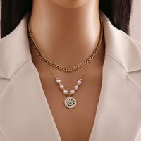 Wholesale Commute Heart Shape 304 Stainless Steel Copper Plating 18K Gold Plated Turquoise Zircon Pendant Necklace main image 6