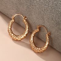 1 Pair Xuping Simple Style Geometric Solid Color Irregular Plating Alloy Copper Alloy 18k Gold Plated Earrings main image 7