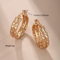 1 Pair Xuping Simple Style Geometric Solid Color Irregular Plating Alloy Copper Alloy 18k Gold Plated Earrings main image 3