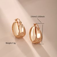 1 Pair Xuping Simple Style Geometric Solid Color Irregular Plating Alloy Copper Alloy 18k Gold Plated Earrings main image 4