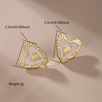 1 Pair XUPING Simple Style Commute Heart Shape Plating 304 Stainless Steel 18K Gold Plated Ear Studs main image 2