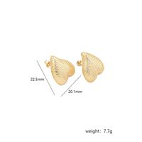 1 Pair Simple Style Heart Shape Plating Copper 18k Gold Plated White Gold Plated Ear Studs sku image 1