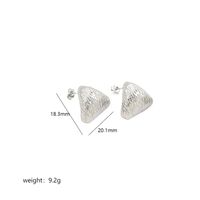 1 Pair Simple Style Heart Shape Plating Copper 18k Gold Plated White Gold Plated Ear Studs sku image 4