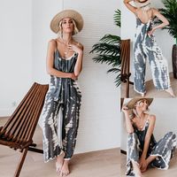 Women's Daily Street Classic Style Streetwear Color Block Leopard Full Length Jumpsuits main image 1