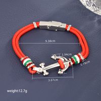 Nordic Style Xuping Ethnic Style Cross Anchor Stainless Steel Rope Plating White Gold Plated Unisex Bracelets sku image 1