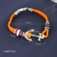 Nordic Style Xuping Ethnic Style Cross Anchor Stainless Steel Rope Plating White Gold Plated Unisex Bracelets sku image 2