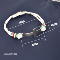 Nordic Style Xuping Ethnic Style Cross Anchor Stainless Steel Rope Plating White Gold Plated Unisex Bracelets sku image 8