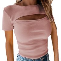 Women's T-shirt Long Sleeve T-shirts Elegant Solid Color main image 4