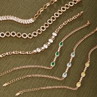 Luxurious Xuping Geometric 18k Gold Plated Artificial Diamond Alloy Wholesale Bracelets main image 1